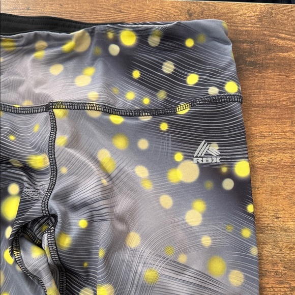 RBX Women's Leggings with Gray and Yellow Dots - Picture 2 of 6